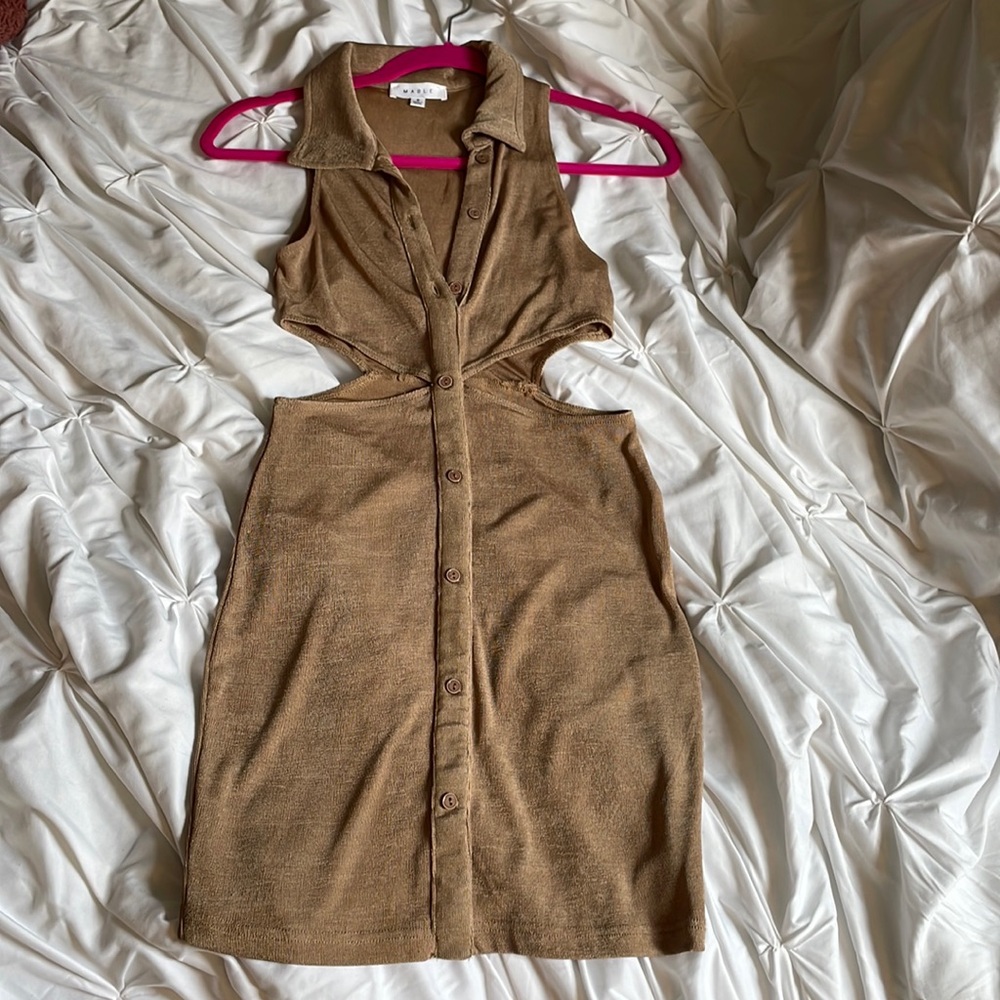 Mini dress with cutouts